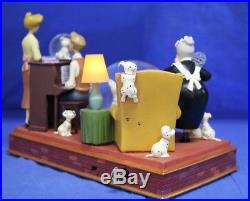 101 Dalmatians Parlor Scene Disney Musical Light up Snowglobe