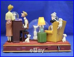 101 Dalmatians Parlor Scene Disney Musical Light up Snowglobe