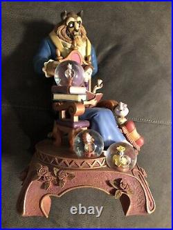 10th Anniversary Beauty and the Beast Multi Globes Statue Large 14 RARE