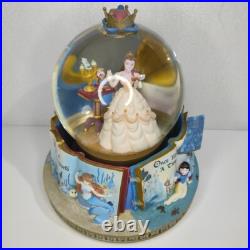 1991 Beauty And The Beast Disney Belle Glitter Globe Rotating Musical Ornament