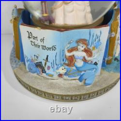 1991 Beauty And The Beast Disney Belle Glitter Globe Rotating Musical Ornament