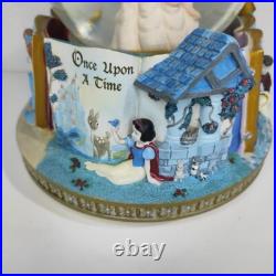 1991 Beauty And The Beast Disney Belle Glitter Globe Rotating Musical Ornament