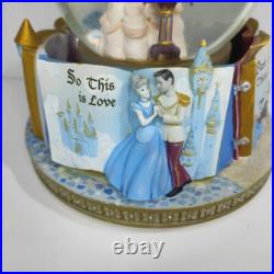 1991 Beauty And The Beast Disney Belle Glitter Globe Rotating Musical Ornament