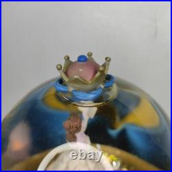 1991 Beauty And The Beast Disney Belle Glitter Globe Rotating Musical Ornament