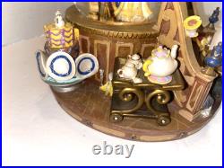1991 Disney Beauty And The Beast Musical Lighted Snow Globe The enchanted love