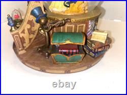 1991 Disney Beauty And The Beast Musical Lighted Snow Globe The enchanted love