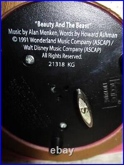 1991 Disney Beauty and the Beast Snow Globe Wonderland Music Co. RARE VGC