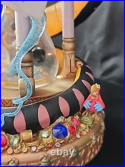 1992 Disney Aladdin Hourglass Musical LightUp Snow Globe Arabian Nights NO Flaws