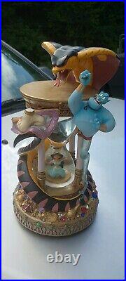 1992 Disney Aladdin Hourglass Musical LightUp Snow Globe Arabian Nights Rare