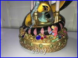 1992 Disney Aladdin Hourglass Musical Light Up Snow Globe Arabian Nights