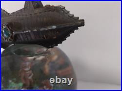 20000 Leagues Under the Sea Nautilus Disney Snow Globe Lights Music All Works