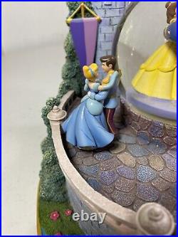 2003 Disney Princess Royal Ball Snow Globe Music Box Beauty And The Beast