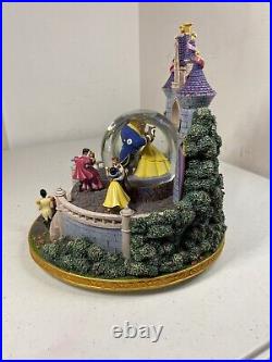 2003 Disney Princess Royal Ball Snow Globe Music Box Beauty And The Beast