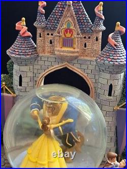 2003 Disney Princess Royal Ball Snow Globe Music Box Beauty And The Beast Tested