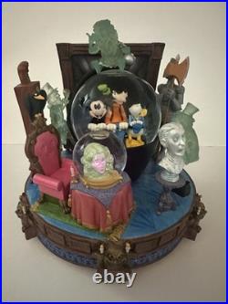 2004 Disney Haunted Mansion Fab 5 Musical Moving Snowglobe LIGHTS WORK Rare