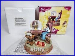 2009 Disney Store Snow Globe BEAUTY AND THE BEAST BELLE Be Our Guest RARE