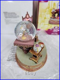 2009 Disney Store Snow Globe BEAUTY AND THE BEAST BELLE Be Our Guest RARE