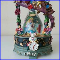 25th Anniversary Disney Store Japan Alice In Wonderland Snow Globe Music Box NM