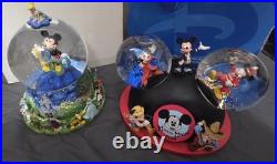 2x DISNEY MICKEY MOUSE CLUB SNOW GLOBES