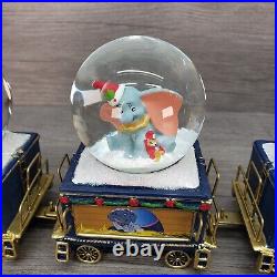 5 Disney Wonderland Express Bradford Exchange Snow Globe Train Dumbo Pooh Bambi