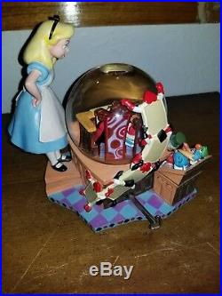 Alice In Wonderland 50th Anniversary Disney Snow Globe Music Box, Beautiful