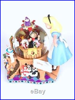Alice In Wonderland 50th Anniversary Disney Store Snow Globe Musical