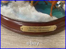 An Old Fashioned Disney Christmas Snow Globe Music Lights Bradford Exchange