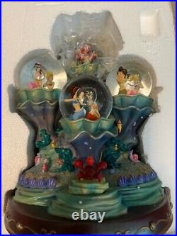 Ariel & Her Sisters SNOW GLOBE Daughters of Triton Little Mermaid Disney + Bonus