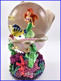 Ariel Little Mermaid Under The Sea Rare Musical Snow Globe