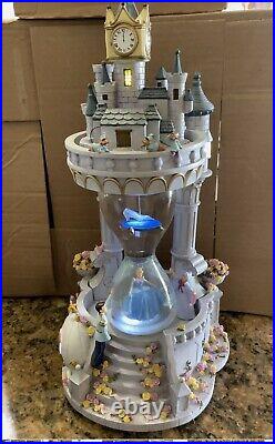 Authentic Disney CINDERELLA Princess Hourglass Snowglobe Musical Lights Up