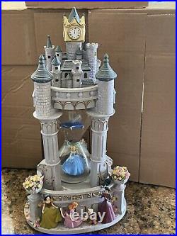 Authentic Disney CINDERELLA Princess Hourglass Snowglobe Musical Lights Up