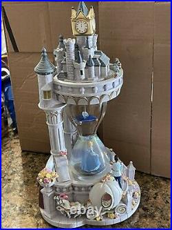 Authentic Disney CINDERELLA Princess Hourglass Snowglobe Musical Lights Up