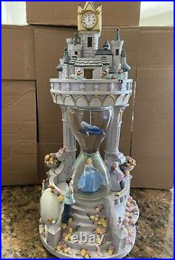 Authentic Disney CINDERELLA Princess Hourglass Snowglobe Musical Lights Up