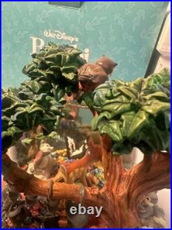 BAMBI Disney A Little April Shower Musical Snow Globe NWT WITH BOX WORKS