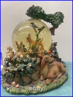 BAMBI Snow Globe Little April Shower with Box Disney Musical Motion
