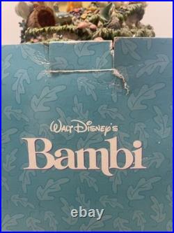 BAMBI Snow Globe Little April Shower with Box Disney Musical Motion