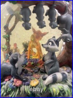 BAMBI Snow Globe Little April Shower with Box Disney Musical Motion