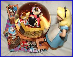 Beautitful Alice In Wonderland 50th Anniversary Disney Snow Globe Music Box