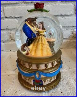 Beauty & The Beast Musical Snow Globe 10 Disney Store Vintage Collectible 1991