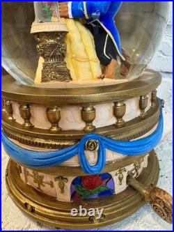 Beauty & The Beast Musical Snow Globe 10 Disney Store Vintage Collectible 1991