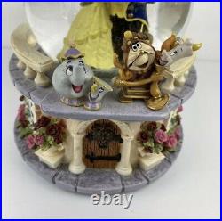 Beauty & The Beast Snow Globe Enchanted Love Vintage Disney Retired 1991 Rare