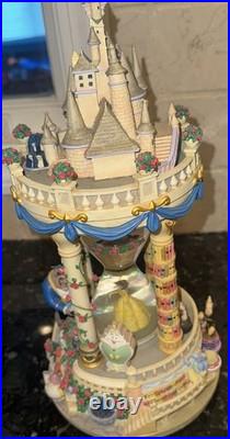 Beauty and The Beast Castle Hourglass Snow Globe pic with light on magni G2U