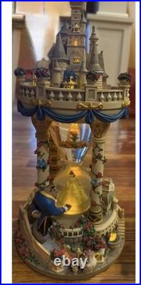 Beauty and The Beast Castle Hourglass Snow Globe pic with light on magni G2U