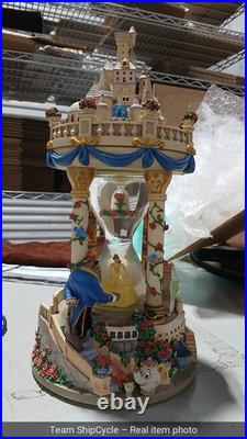 Beauty and The Beast Castle Hourglass Snow Globe pic with light on magni G2U