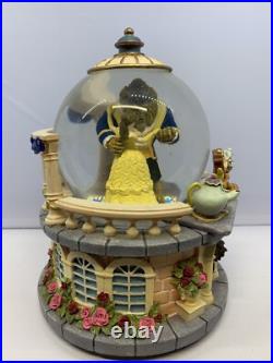 Beauty and the Beast Ballroom Rose Garden Dance Musical Snow Globe Disney WORKS