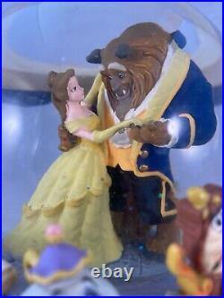 Beauty and the Beast Ballroom Rose Garden Disney Musical Snow Globe