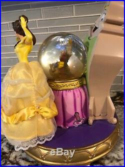 Beauty and the Beast Belle Wardrobe Mirror Lumière Cogsworth Musical Snowglobe