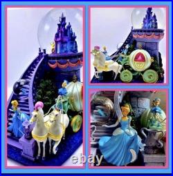 CINDERELLA DREAM OF THE BALL Musical Light up double Snow Globe Rare & Retired