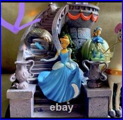 CINDERELLA DREAM OF THE BALL Musical Light up double Snow Globe Rare & Retired