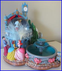 CINDERELLA Rotating Musical Snow Globe with Fountain Authentic Disney READ